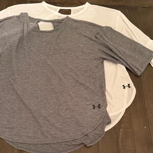 Under Armour Gray & White HeatGear Tees